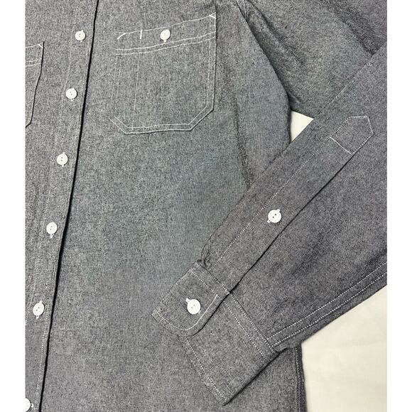 Taylor Stitch California Chambray Utility Work Shirt Mens 40 Organic Cotton NWOT - Picture 2 of 8